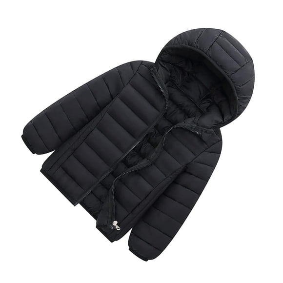 Thinsony Doudoune pour Enfants pour Aventures Hivernales et Confort Vêtements en Duvet Vestes Manteau en Duvet pour Hiver Noir+160cm