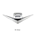 thumbnail image 3 of kanaroous Car Sticker Emblem Badge Easy To Install Cool Style Accessories For Car V8 Badge Decal Stylish V6：Silver, 3 of 6