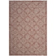 thumbnail image 2 of Safavieh Courtyard Amber Damask Indoor/Outdoor Area Rug, Rust/Light Gray, 5'3" x 7'7", 2 of 9