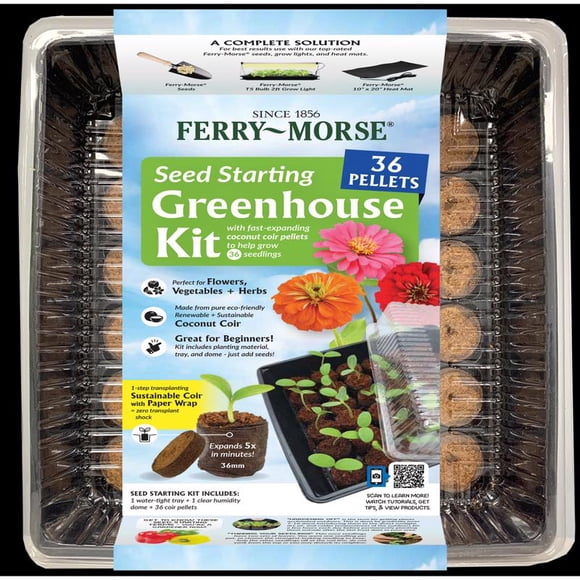Kit de siembra de semillas Ferry-Morse, 36 celdas, 28 cm x 28 cm, 1 paquete