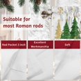 thumbnail image 7 of Christmas Tree Valances for Windows, 54 x 18in, Winter Snowflakes Green Gold Tree Stars Rod Pocket Kitchen Valance Curtain Light Filtering Window Treatments for Living Room Bedroom, 1 Panel, 7 of 7