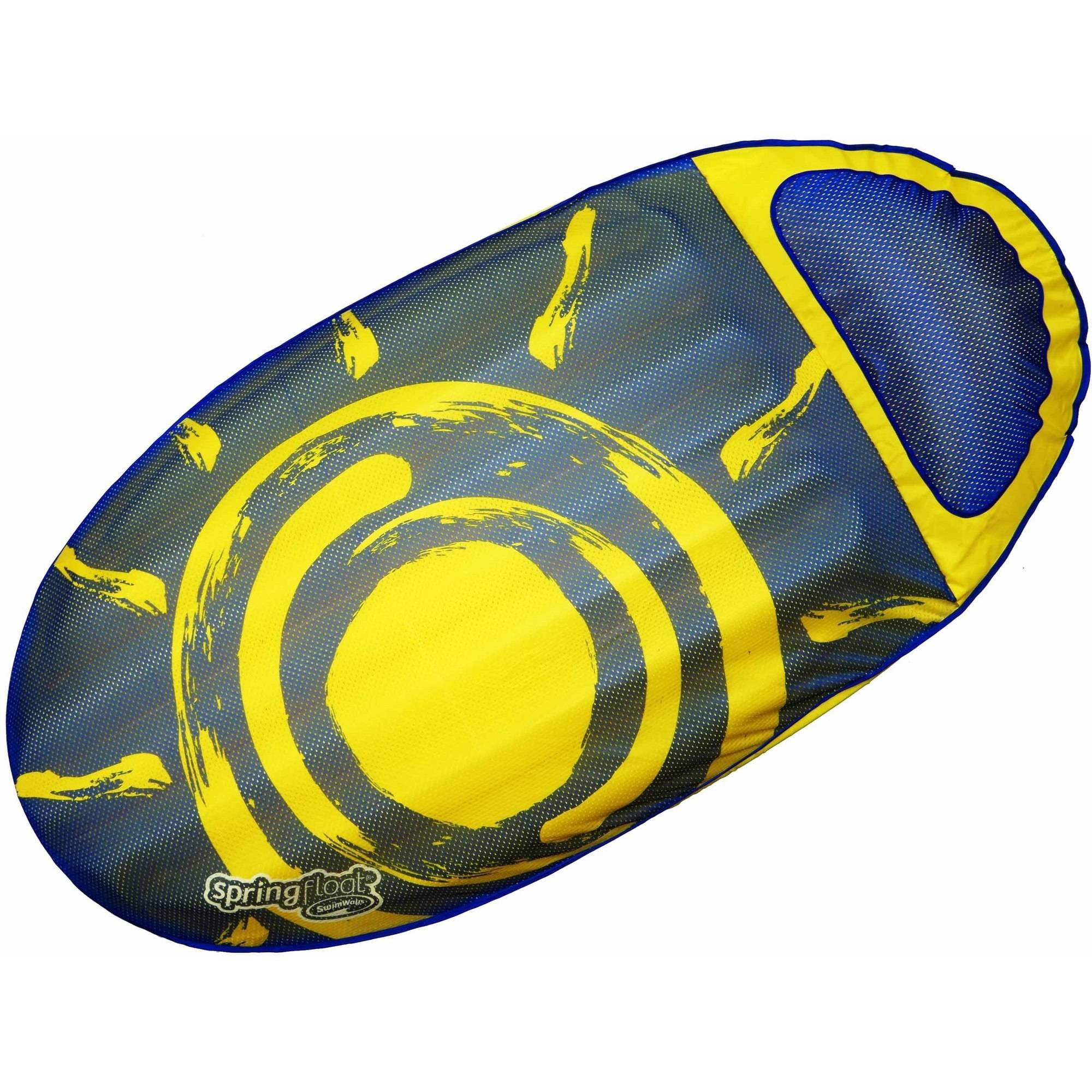 SwimWays Spring Float SunDry Lounger Graphic Print, Yellow - Walmart.com - Walmart.com