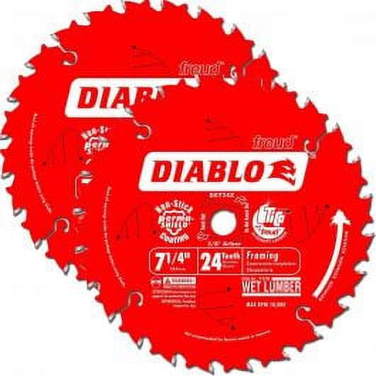 Diablo Genuine 7-1/4 in. x 24-Tooth Framing Saw Blade Value Pack (2-Pack) - D0724VPX