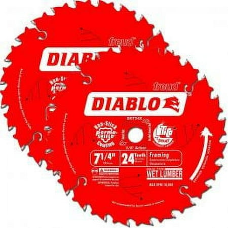 UPC: 0008925146971 | Diablo Genuine 7-1/4 in. x 24-Tooth Framing Saw Blade Value Pack (2-Pack) – D0724VPX
