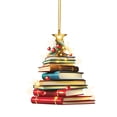 thumbnail image 3 of Fiudx Adorno para Árbol de Navidad, Elegante Diseño de Madera, Decoración Navideña Única, Un Complemento Acogedor para El Hogar y La Oficina, Regalo Perfecto para Amantes de Los Libros, 1 Pieza, Colg, 3 of 3