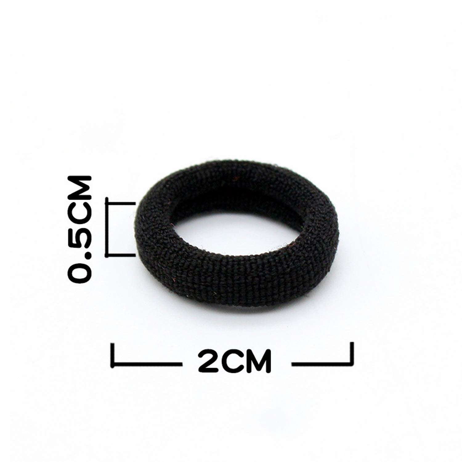 Black and White Mini Hair Rubber Bands Set, Soft Elastic Hair Ties for Daily Styling (Pack of 100)