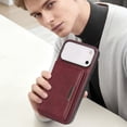 thumbnail image 4 of Klonfd With Foldable Card Holder & Stand For IPhone 17 Pro Wallet Phone With Card Slots Detachable Leather Cover Supports Wireless Charging, 4 of 5