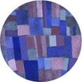 thumbnail image 1 of Ahgly Company Indoor Square Patterned Medium Slate Blue Area Rugs, 3' Square, 1 of 6