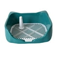 thumbnail image 1 of DOLITY Dog Potty Tray with Removable Post Accessory Dog Pad Holder Tray , Keep paws Dry Green, 1 of 9