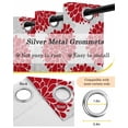 thumbnail image 6 of Red Dahlia Blackout Curtains, Light Blocking Print Window Curtains, Vintage Country Grey Abstract Flowers Floral Thermal Insulated Window Drapes for Living Room 2 Panels, 104"W x 84"L, 6 of 9