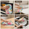 thumbnail image 5 of 6 Pcs Funny Kitchen Towels,Pioneer Flower Floral Print Pattern Microfiber Dish Towels,Kitchen Tea Towels,Kitchen Towel Set (18" X 26"), 5 of 7