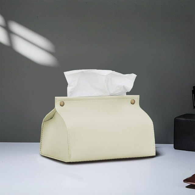 Vaidha Tissue Box Leather Tissue Box Bedroom Living Room Desktop Tissue Organiser Home Tissue Sets