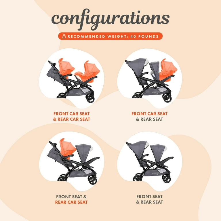 Baby Trend, Sit N' Stand Double Stroller, Modern Khaki, 2 Pack - Walmart.com