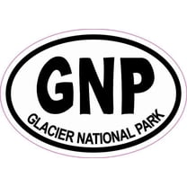 3 x 2 Oval GNP Glacier National Park Sticker Travel Decal Hobby Stickers