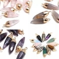 thumbnail image 2 of K-KED 10pcs 13x26mm Natural Stone Bullet Shape Section Pendants Stone Delicate Jewelry Making-Black Agate, 2 of 8