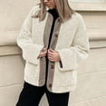 thumbnail image 5 of Dpytoraw Women's Cozy Winter Jacket Casual Long Sleeve Buttoned Coat, 5 of 5