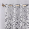 thumbnail image 4 of Superior Blackout Leaves Light Filtering Grommet Curtain Panel Set, 46"x63", Ivory, 4 of 12