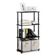 thumbnail image 2 of Furinno 23.6 W x 11.6 D x 43.25 H 4-Shelf Decorative Shelves, Americano and Black, 2 of 5