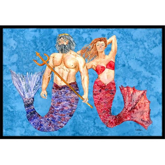 24 x 36 In. Mermaid and Merman Indoor or Outdoor Mat