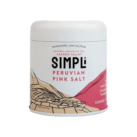 SIMPLi Peruvian Pink Salt, Fine Grain Mineral-Rich Gourmet Salt, All-Purpose Cooking & Finishing Salt Sourced from Peru