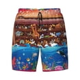 thumbnail image 4 of Lsque Mens Swim Trunks Animals On Noah's Ark2 Pattern - Bathing Suit Compression Liner - Beach Swim Shorts Swimwear - (S-3XL) - Stretch Quick Dry -Small, 4 of 9
