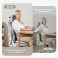 thumbnail image 3 of Florich 3 PCS Seat Cushion for Car Seat Lumbar Support Pillow Car Neck Headrest Pillows Ultrathick Memory Foam Seat Pads Pressure Relief Back Cushion for Office Chair, Gray, 3 of 10