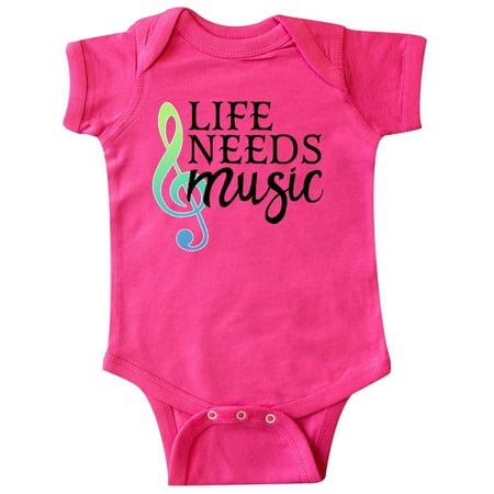 

Inktastic Life Needs Music- ocean colors Gift Baby Boy or Baby Girl Bodysuit