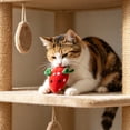 thumbnail image 6 of Strawberry Mouse Cat Plush Toy, Fruit Shaped Interactive Kitten Play Toy with Long Tail for Indoor Cat Entertainment, 6 of 6