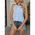 thumbnail image 4 of Camiseta Sin Mangas con Cuello Alto y Cuello Halter Azul L, 4 of 8
