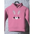 thumbnail image 3 of Cute Rabbit Smile Face Hoodie Toddler -Image by Shutterstock,  4 Toddler, 3 of 4