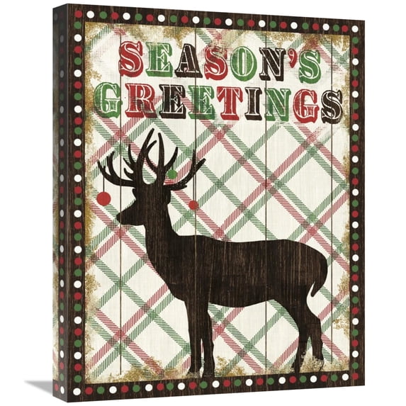 Global Gallery's 'Simple Living Holiday Seasons Greetings' By Michael Mullan Stretched Canvas Wall Art