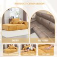 thumbnail image 5 of Loveseat Sofa, Small Couch Lazy Lying Sitting Chaise Lounge, Deep Seat Sleeper Sofa Reading Leisure Sofa Bed for Living Room Bedroom Apartment Office, Yellow, 5 of 6