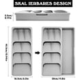 thumbnail image 2 of Cutlery Organizer, Cutlery Tray, 9 Compartment Drawer Organizer, Expandable Plastic Kitchen Drawer Organizer For Cutlery, Drawer Organizer Tray Hy, 2 of 3