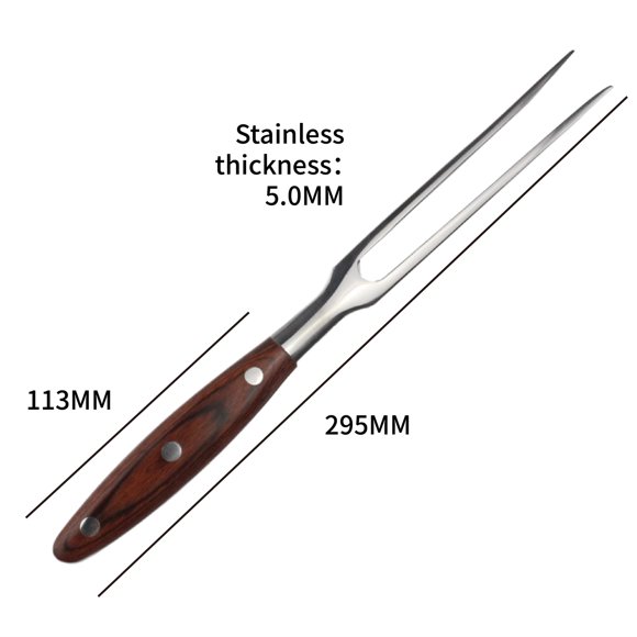 50 Pcs Fourchettes à Viande Barbecue de Qualité Commerciale - Outils de Grillade en Acier Inoxydable avec Poignées en Bois, Qualité Standard Européenne, Idéal pour Barbecues Extérieurs et Grands Rassemblements, Direct