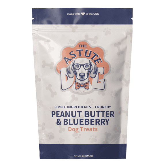 Peanut Butter and Blueberry Dog Treat Biscuits