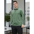 thumbnail image 3 of SANOPY Mens Polo Short/Long Sleeve Shirt Classic Button Basic Solid Color Designed Collared Polo Shirt Fashion Casual Shirts, 3 of 5