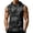 Black, variant on Mens Sleeveless Hoodie Camouflage Pattern Drawstring Hooded Vest with Kangaroo Pocket Relaxed Fit Sportswear Top