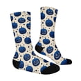 thumbnail image 5 of Halloween Socks Funny Halloween Pumpkin Novelty Crazy Crew Socks for Men Women Casual Athletic Breathable Mid Calf Anti Slip Socks Blue, 5 of 7