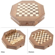 Trademark Games Octagonal Chess and Checkers Set
