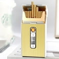 thumbnail image 7 of Cigarette Lighters, Cigarette Case with Lighter Cigarettes Box Portable 20pcs 100s Slim Cigarettes USB Lighters 2 in 1 Rechargeable Flameless Windproof Electric Lighter, 7 of 7