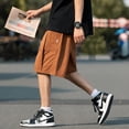 thumbnail image 5 of Pantalones cortos de verano 2023 para hombre, pantalones cortos holgados, rectos, casuales, ropa de calle Y2K, bermudas deportivas con cordón, 5 of 5