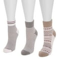 thumbnail image 3 of MUK LUKS Women's 3 Pair Pack Quarter Crew Cotton Compression Socks, 3 of 3