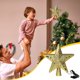 thumbnail image 4 of cpengpj Gleaming Golden Star Christmas Tree Topper with Rotating LED Projection Light, ABS Plastic, 4W Energy-Efficient Decor for Holiday, 4 of 7