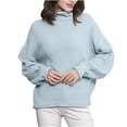 thumbnail image 2 of Lilgiuy Women's Turtleneck Long-sleeved Casual Sweater Pullover Sweater for Christmas Halloween, 2 of 5