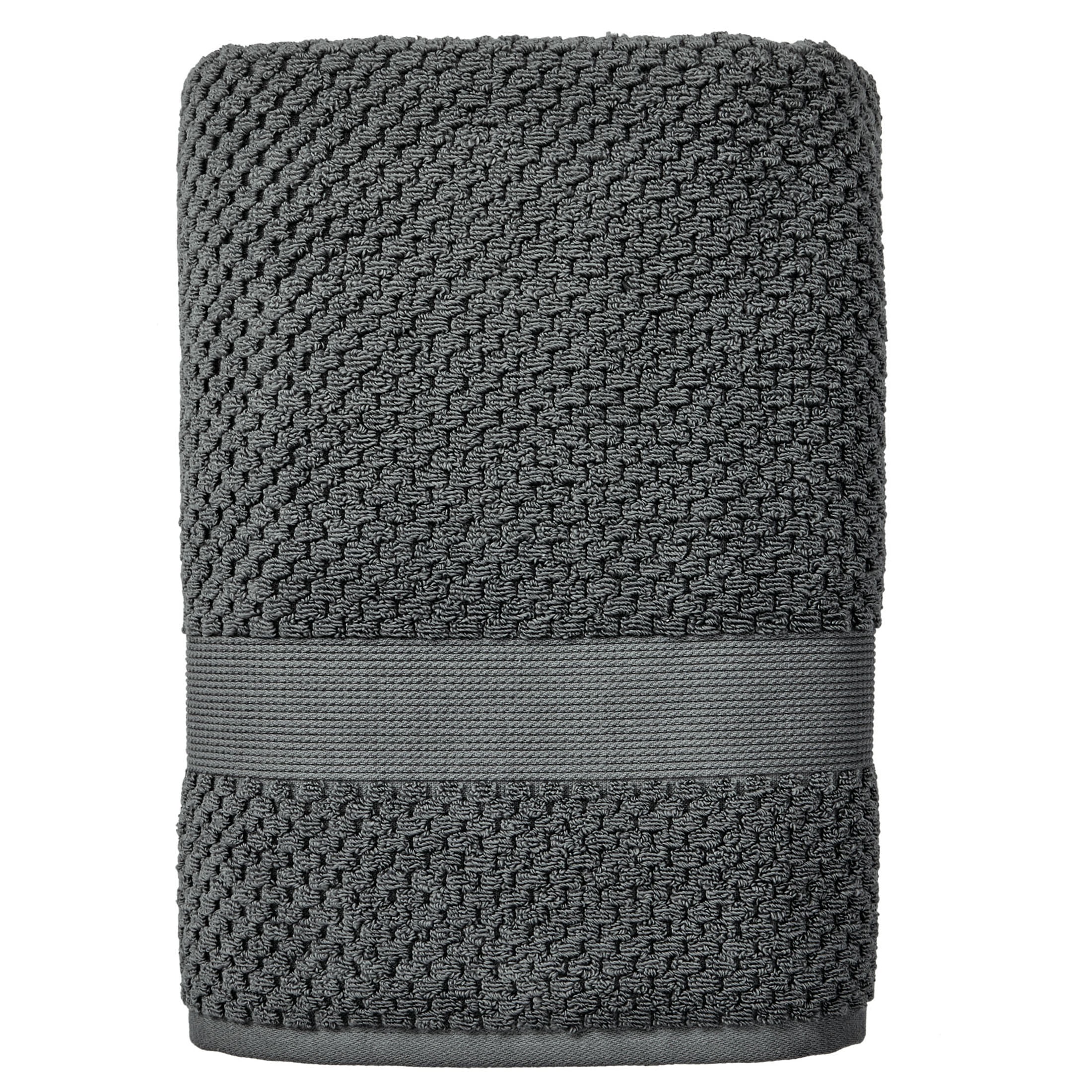Better Homes & Gardens Signature Soft Cotton Popcorn Textured 6 Piece Bath Towel Set,Grey Flannel