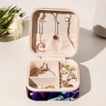 thumbnail image 6 of Graffiti Travel Portable Square Decorative Box Jewelry Stand: All-in-One Earring Holder, Ring Keeper, Necklace & Bracelet Organizer - Storage Box for Girls and Women, 6 of 6