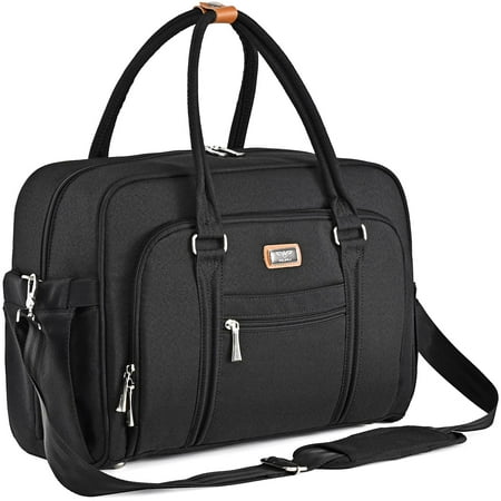 WelaVila Diaper Bag Tote: Stylish Tote Diaper Bags with Changing Pad, Black, 1 pk