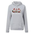 thumbnail image 4 of IROINNID Women's Long Sleeve Hoodie Mid-Length Print Stylish Pullover Tops Sweatshirt, Gray, 4 of 6