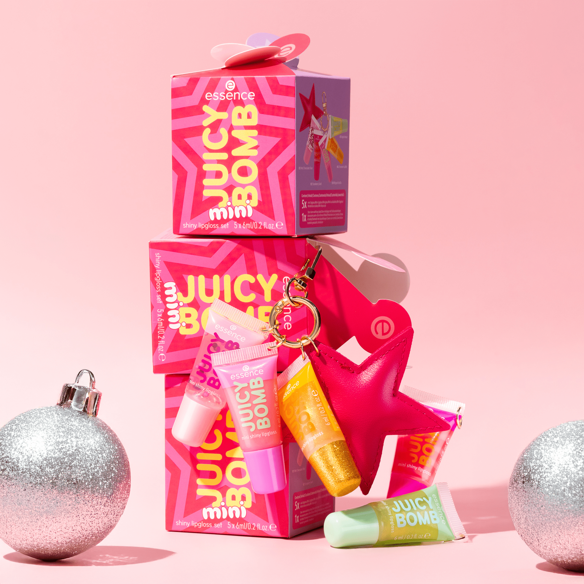 essence JUICY BOMB mini shiny lipgloss set 01 Holiday Happiness
