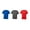 Mix Blue / Mix Red / Mix Grey, variant on Blank Activewear Pack of 3 Men's T-Shirt, Quick Dry Performance MIX fabric